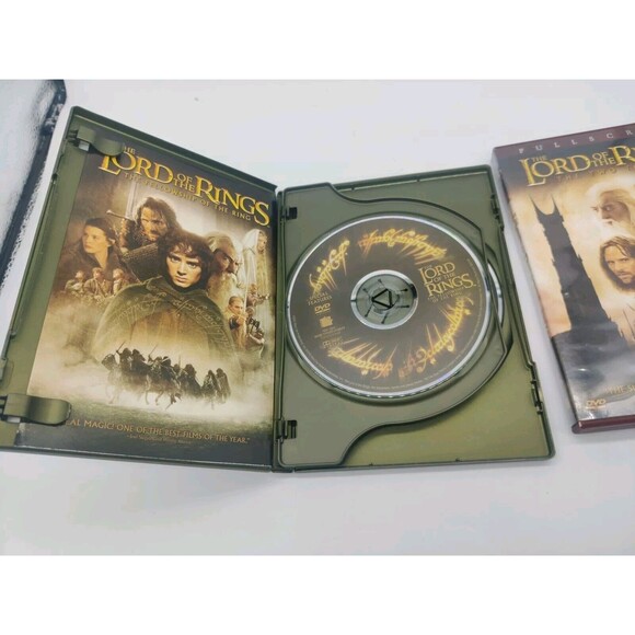 Lord Of The Rings DVD Lot Of 2 The Fellowship Of The Ring Two Towers Fullscreen - Picture 6 of 16